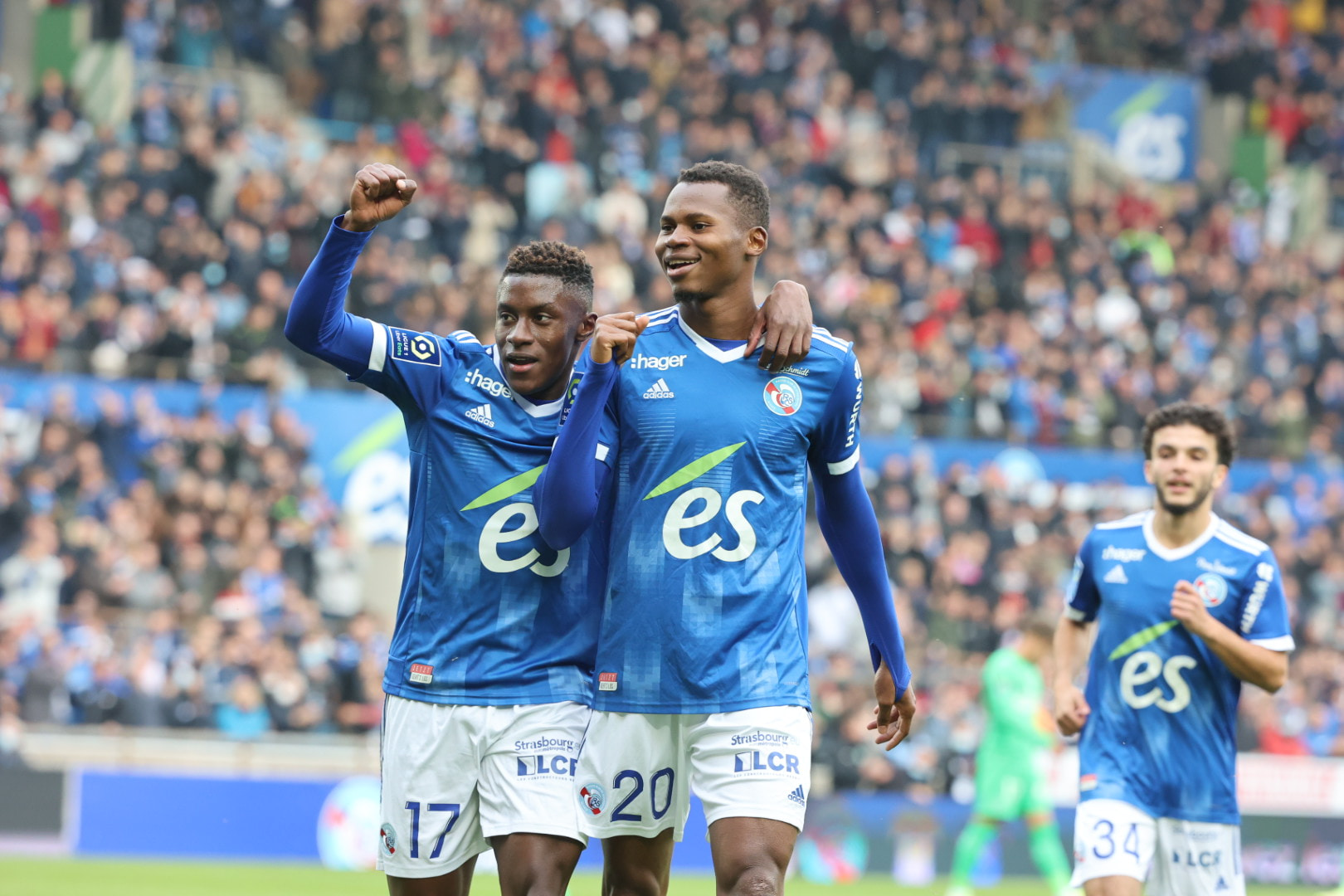 Goal Habib DIALLO (4' - RCSA) RC STRASBOURG ALSACE - STADE RENNAIS FC (2-1)  21/22 