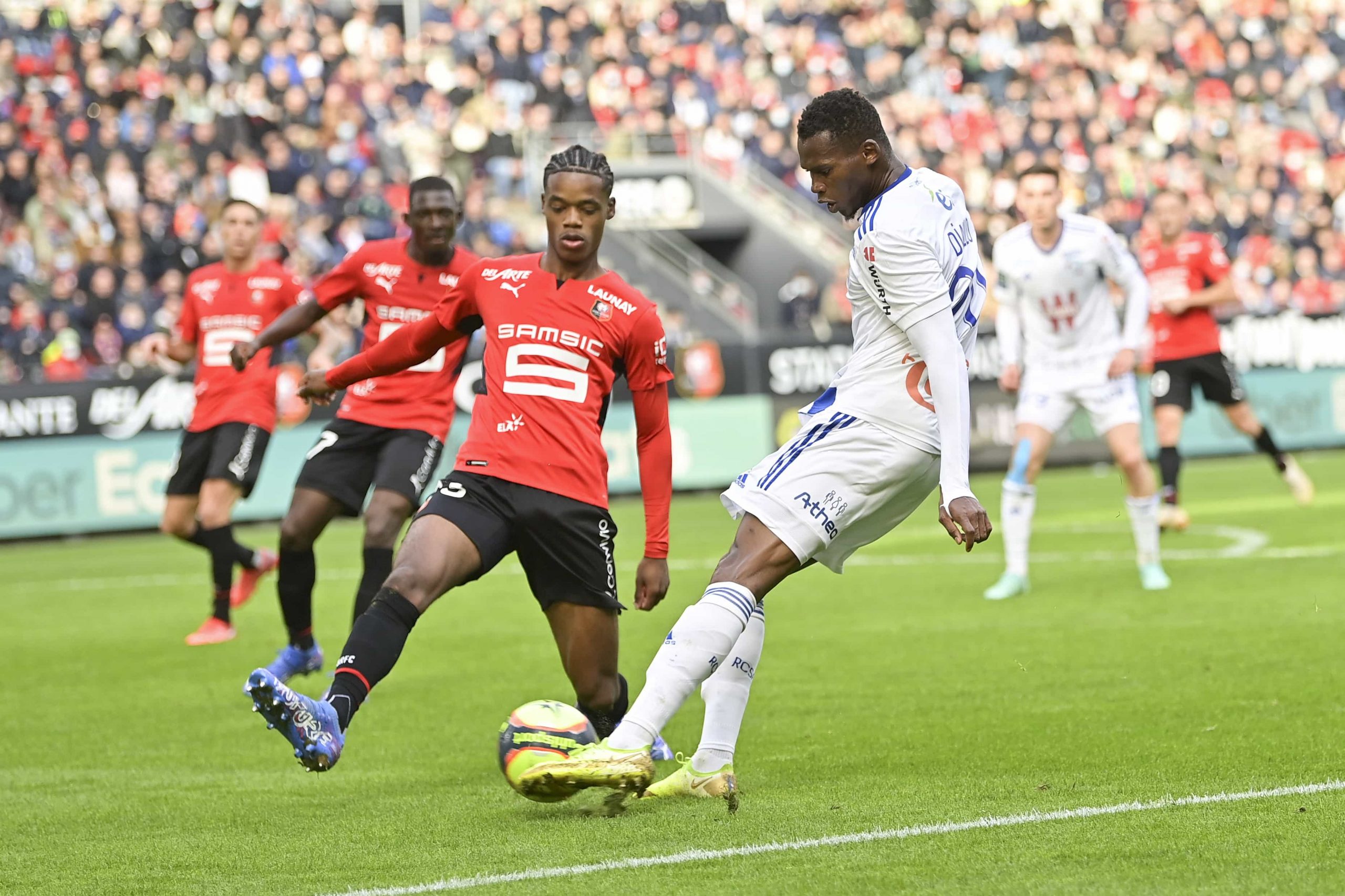 Goal Habib DIALLO (4' - RCSA) RC STRASBOURG ALSACE - STADE RENNAIS FC (2-1)  21/22 