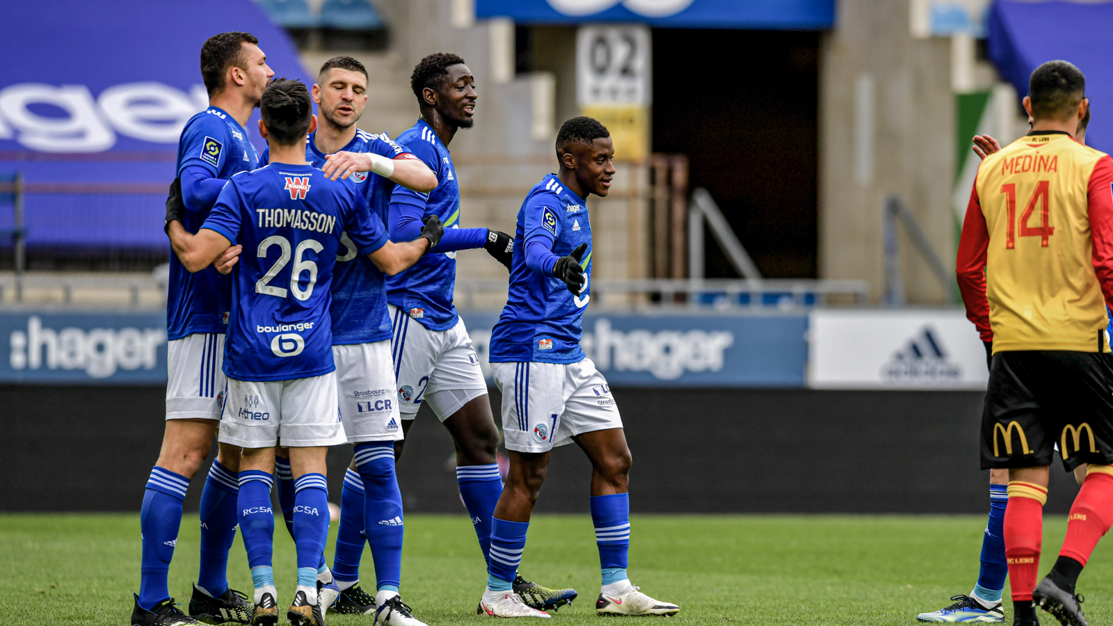 RC STRASBOURG ALSACE - RC LENS (1 - 0) - Highlights - (RCSA - RCL) /  2021-2022 