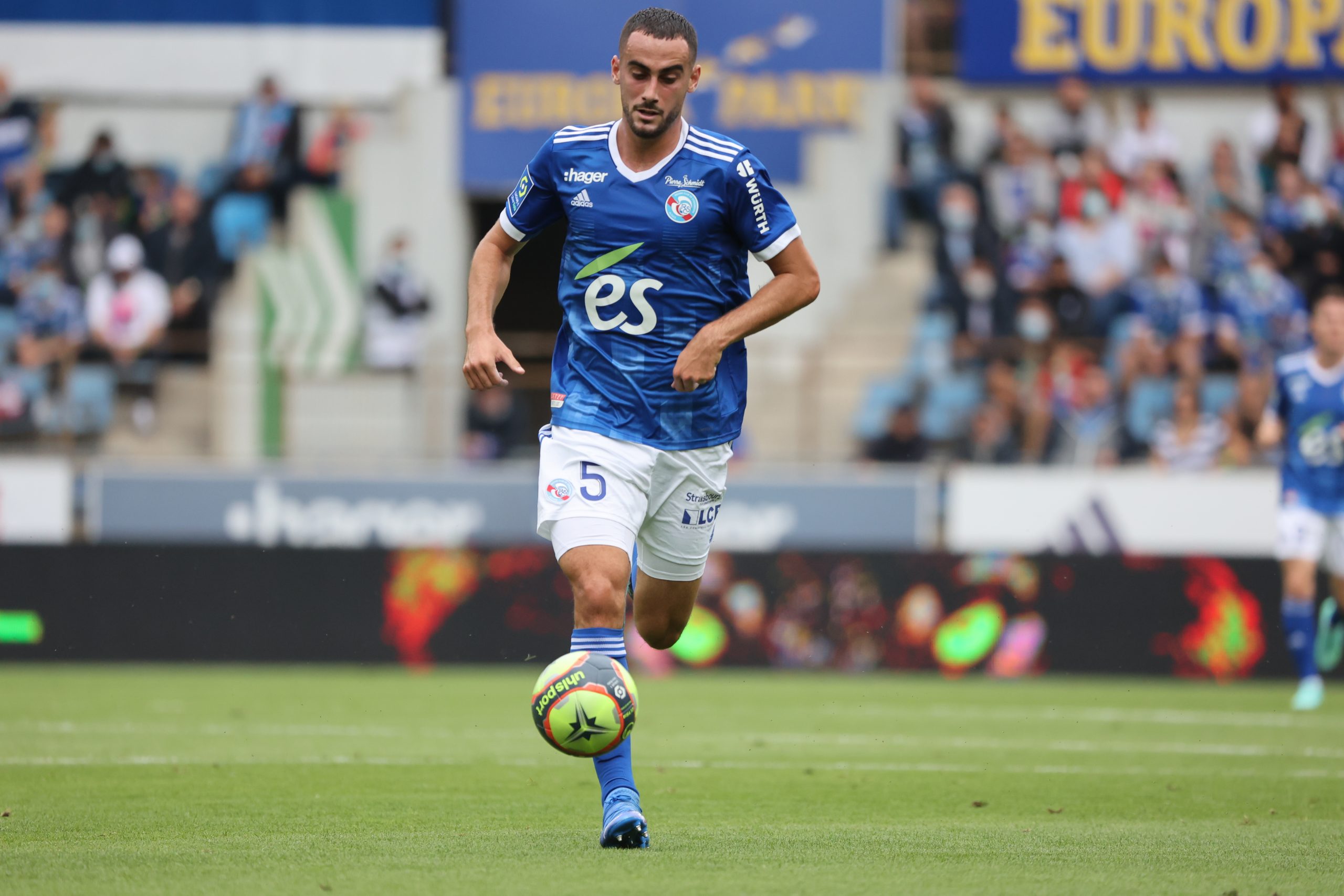 Lucas PERRIN of Strasbourg during the friendly match between RC News  Photo - Getty Images