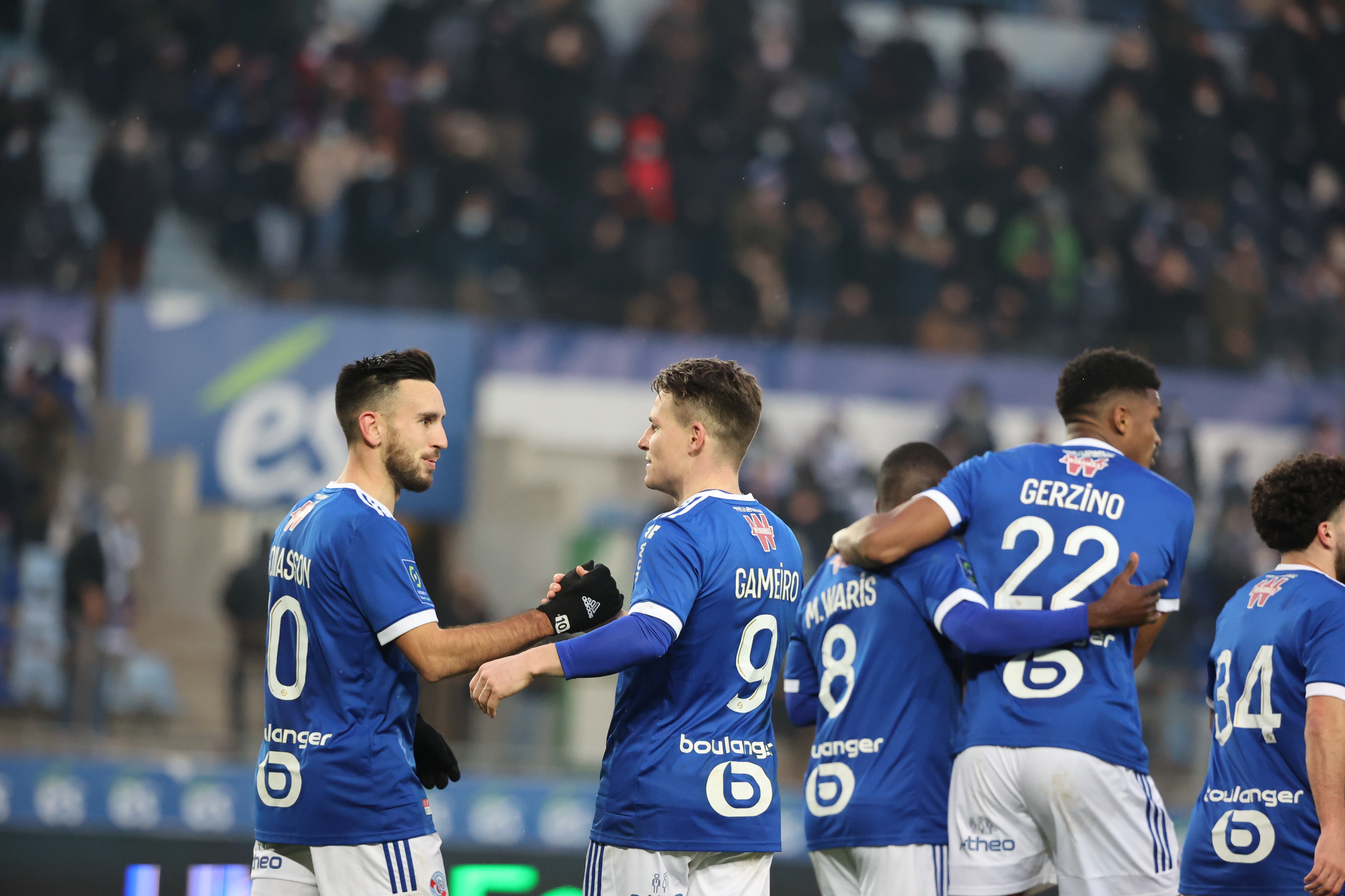 Goal Kévin GAMEIRO (49' - RCSA) FC LORIENT - RC STRASBOURG ALSACE (1-2)  23/24 